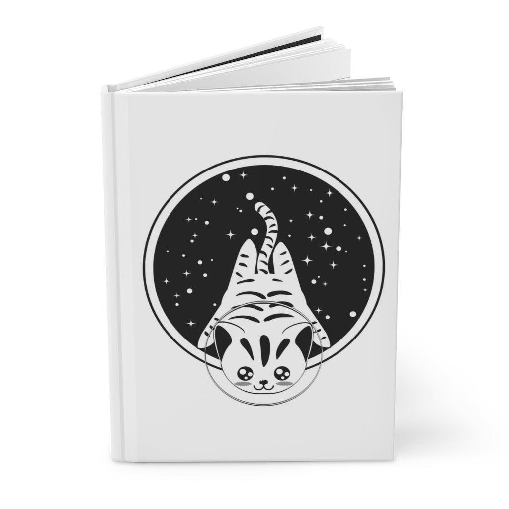 Space Cat Notebook Hardcover Journal Matte