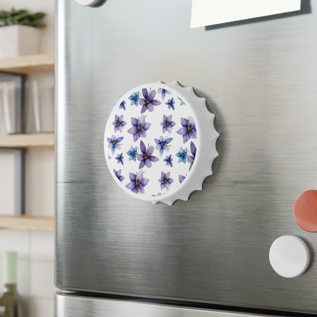 Purple Flowers Bottle Opener