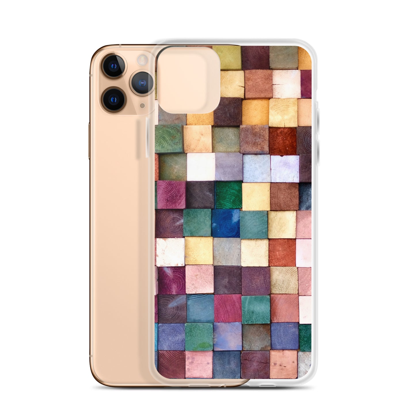 Colorful Wood Blocks Photo iPhone Case