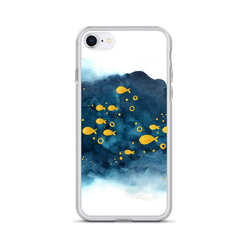 Watercolor School of Fish iPhone Case - iphone case gift - christmas gifts - gift ideas - apple phone