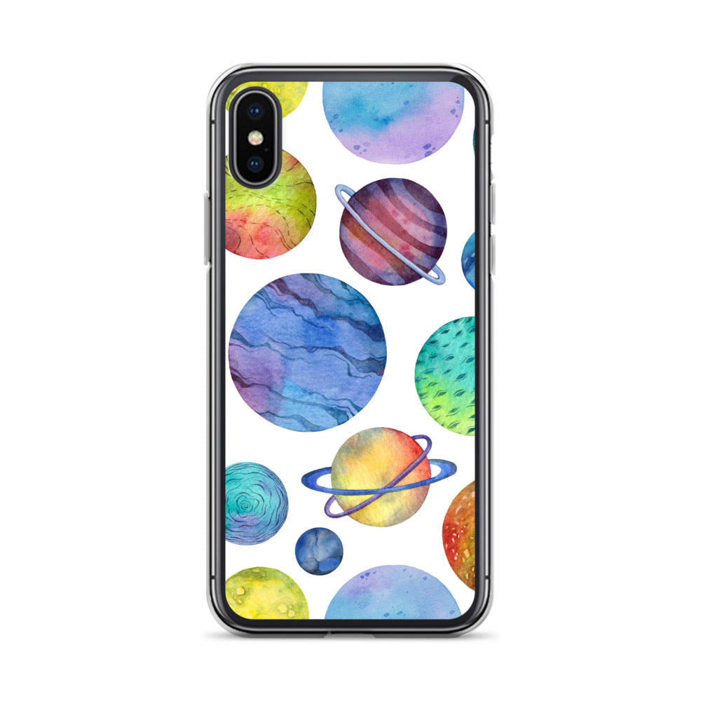 Space Watercolor Planets iPhone Case - iphone case gift - christmas gifts - gift ideas - apple phone
