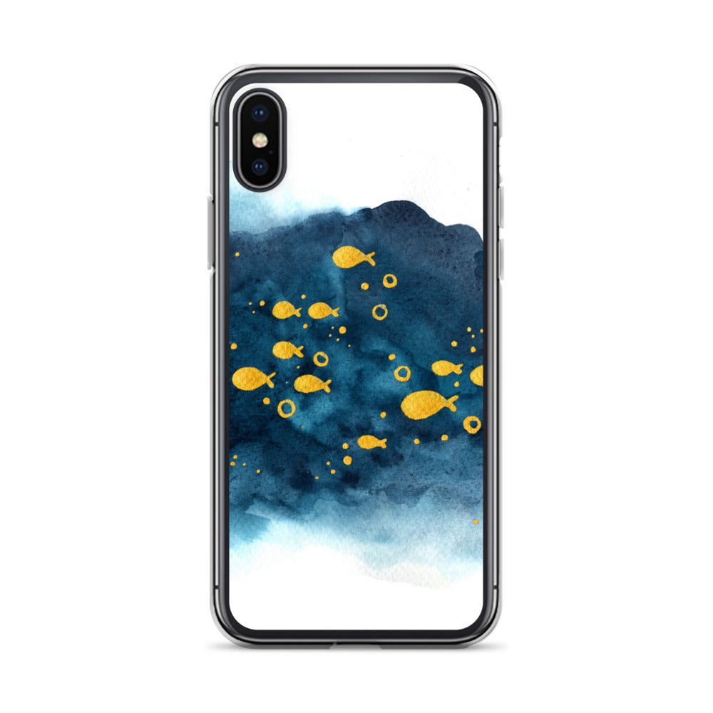 Watercolor School of Fish iPhone Case - iphone case gift - christmas gifts - gift ideas - apple phone