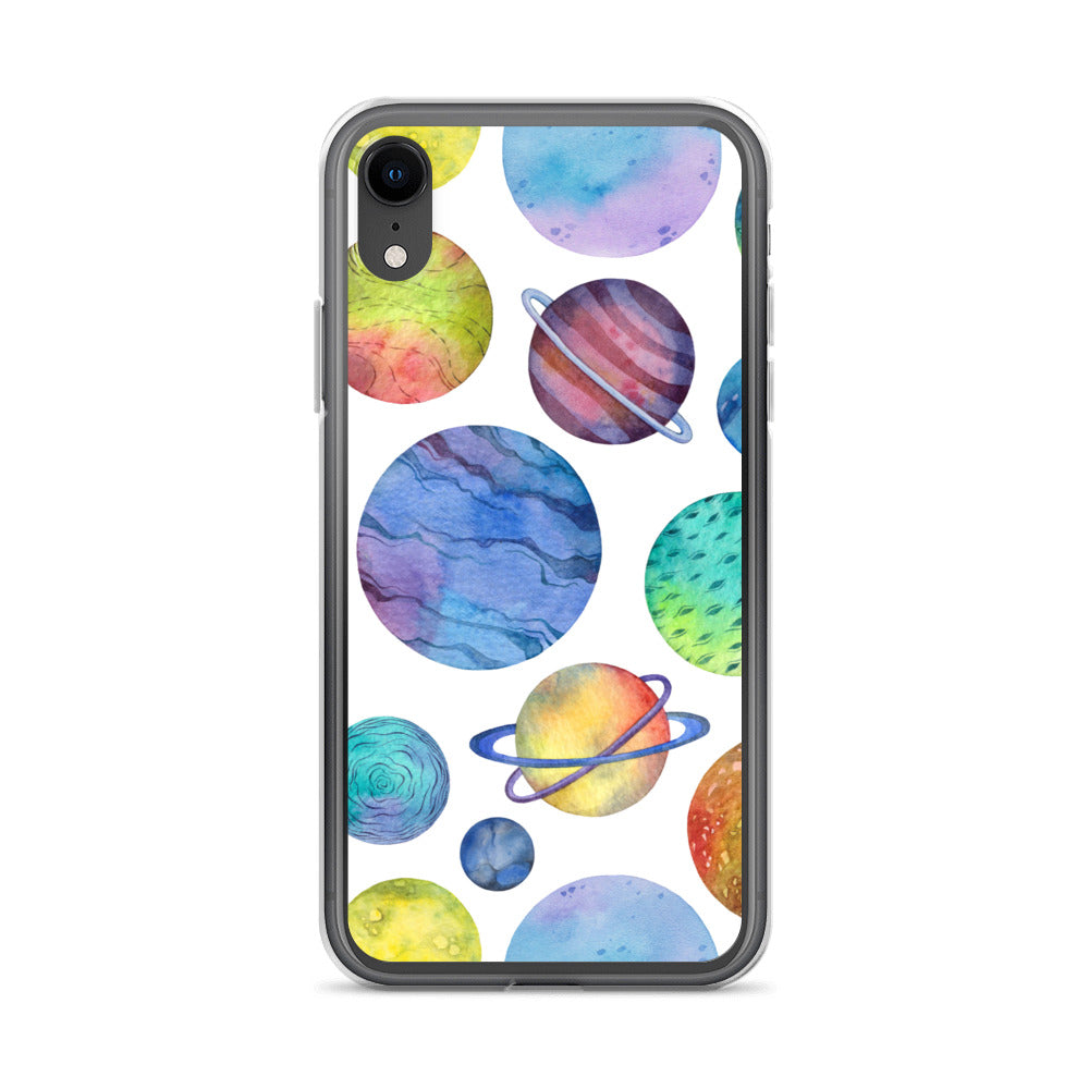 Space Watercolor Planets iPhone Case - iphone case gift - christmas gifts - gift ideas - apple phone