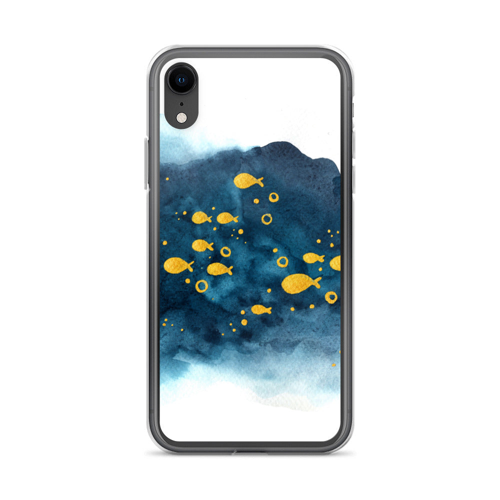 Watercolor School of Fish iPhone Case - iphone case gift - christmas gifts - gift ideas - apple phone