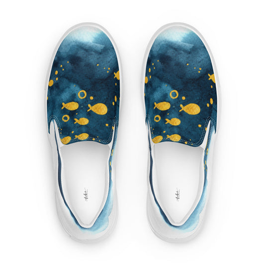 School of Fish Men’s slip-on canvas shoes